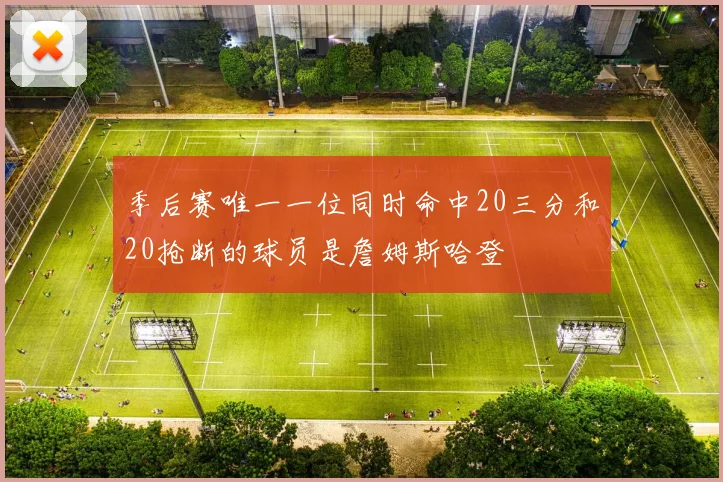 季后赛唯一一位同时命中20三分和20抢断的球员是詹姆斯哈登